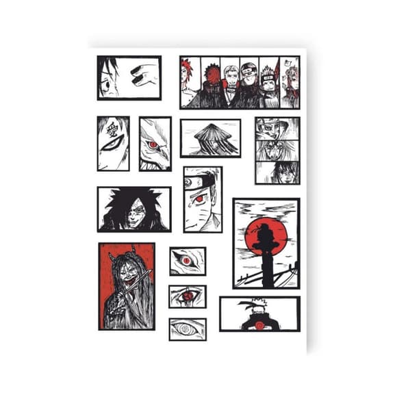 Набор в ременных татуировок «NARUTO» LB-193