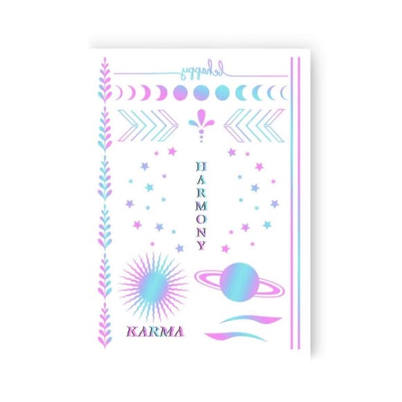 Набор временных татуировок «Harmony mood» LB-186 голограмма                                                                   