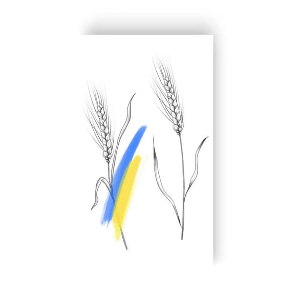 Набор временных татуировок «Украинские колоски» L-43