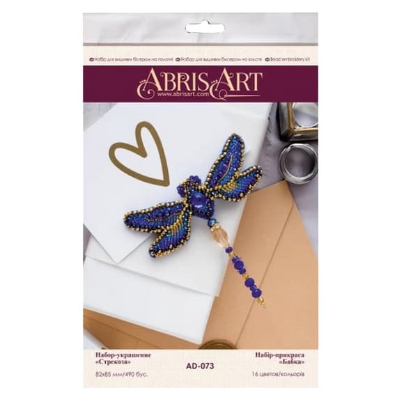 Набор для вышивания бисером «Стрекоза» AD-073 украшения