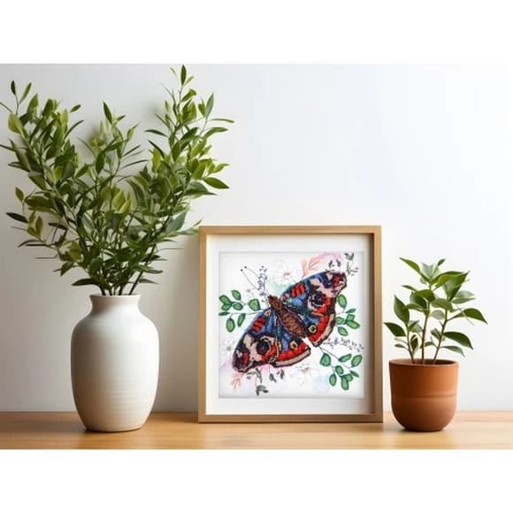 Набор-миди для вышивания б исером «Цветная гармония» AMB-103 на натуральном холсте