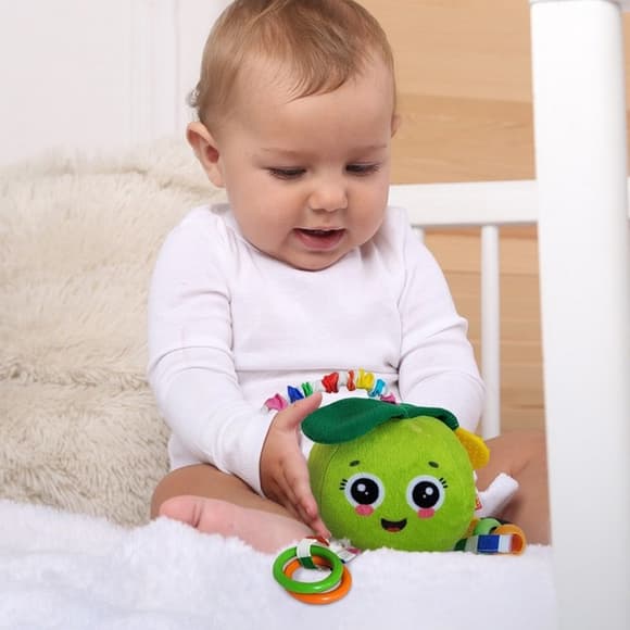 Погремушка-подвеска с прорезывателем "Яблоко" МС 110604-19                                              