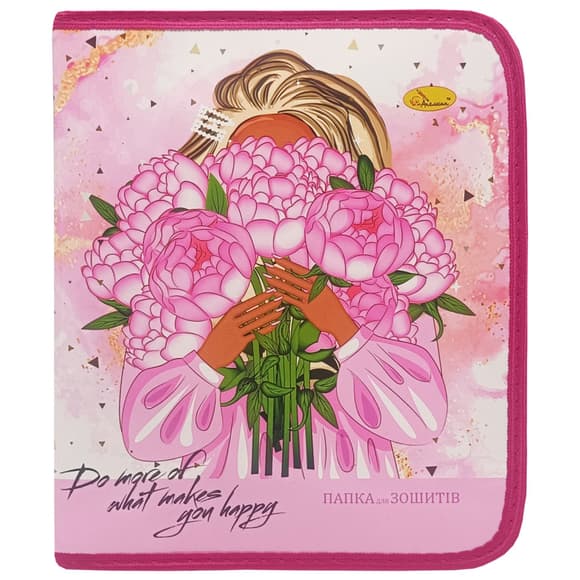 Папка для тетрадей на молнии "Do more of what makes you happy" АП-1001-1