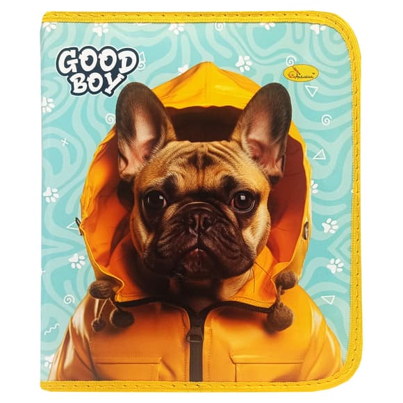 Папка для тетрадей на молнии "Good Boy French Bulldog" АП-1001-3