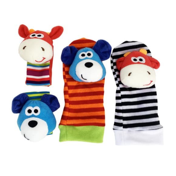 Детский набор: носки и браслетики "Коровка и собачка" MGZ-1207