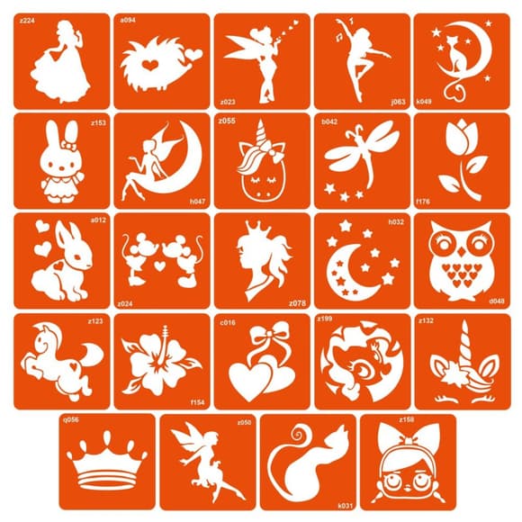 Набір для біо-тату "Для дівчаток №2 - гліттер" set-girls-2-glitter