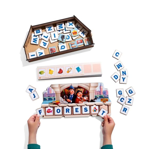 Дерев'яна дитяча розвивальна гра "Ребус" (ПСД256) PSD256 ENG