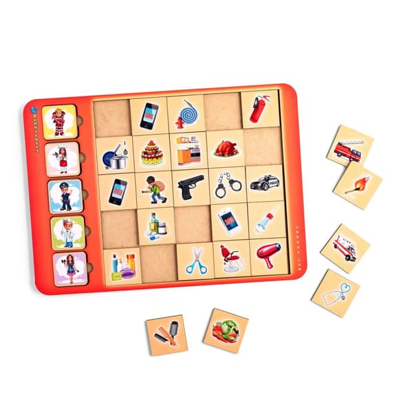 Дерев'яний пазл-вкладиш "Асоціації-професії" (ПСД073) PSD073