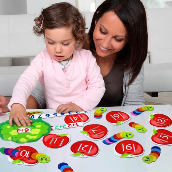 Развивающая игра для детей "Фруктовая математика" ME5032-15, 2в1 фетровые детали