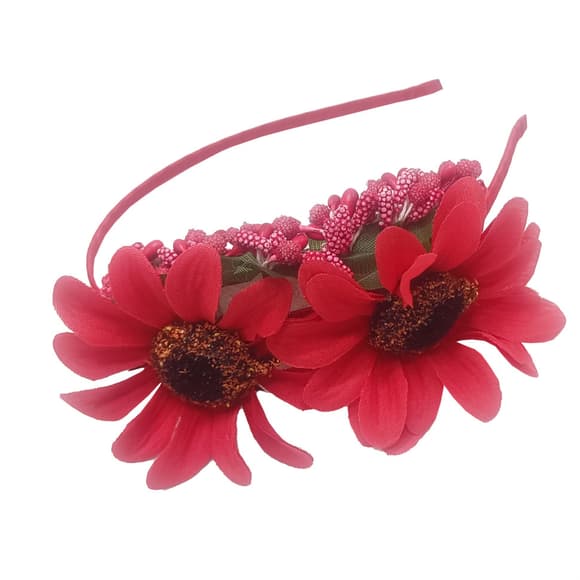 Обруч для волос "Гербера" 0206-328-2 красная