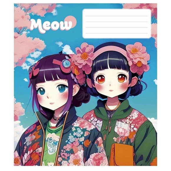 Зошит загальний "Kawaii" 048-3302L-5  у лінію, 48 аркушів