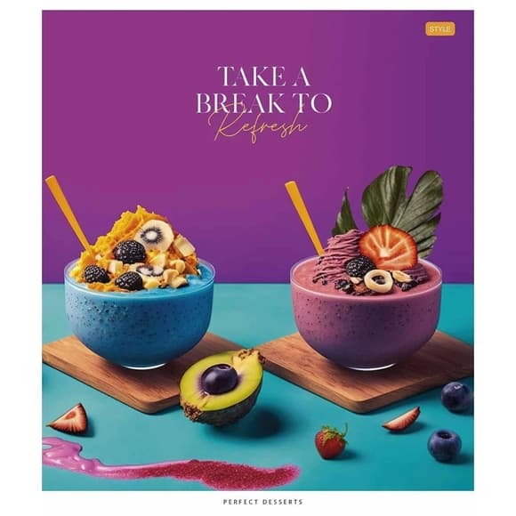 Тетрадь общая "Juicy world" 048-3281L-1 в линию, 48 листов