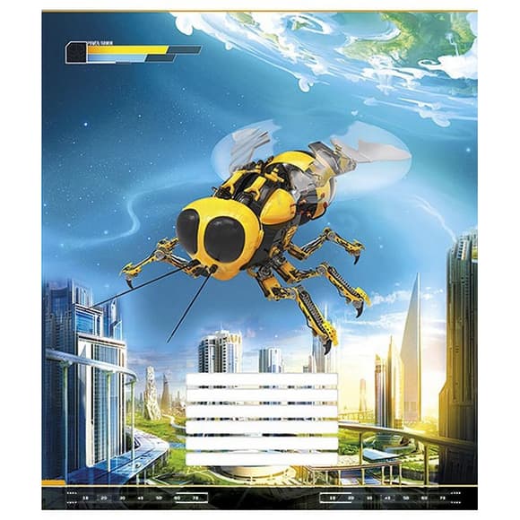 Зошит учнівський "Techno city" 012-2495L-2 в лінію, 12 аркушів 