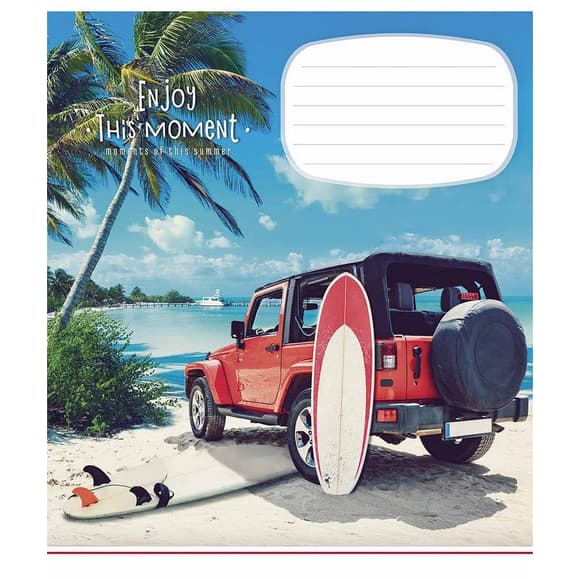 Зошит учнівський "Enjoy this moment" 012-2896L-5 в лінію, 12 аркушів 
