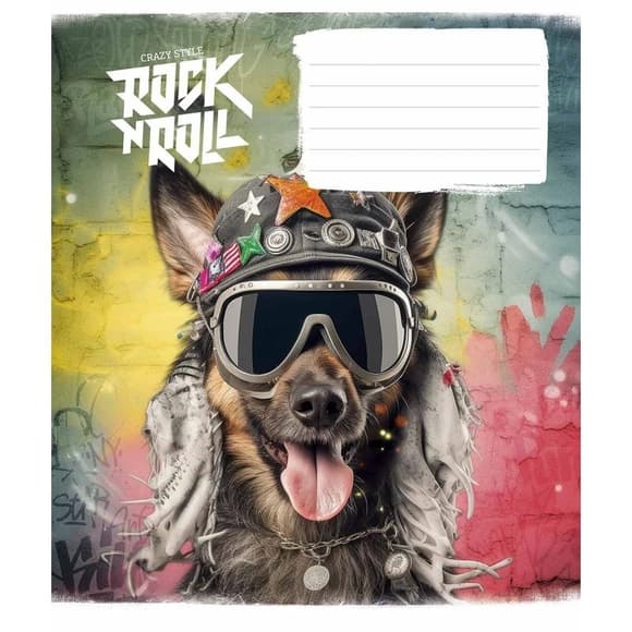 Тетрадь ученическая "Rock star" 012-3277L-1 в линию, 12 листов