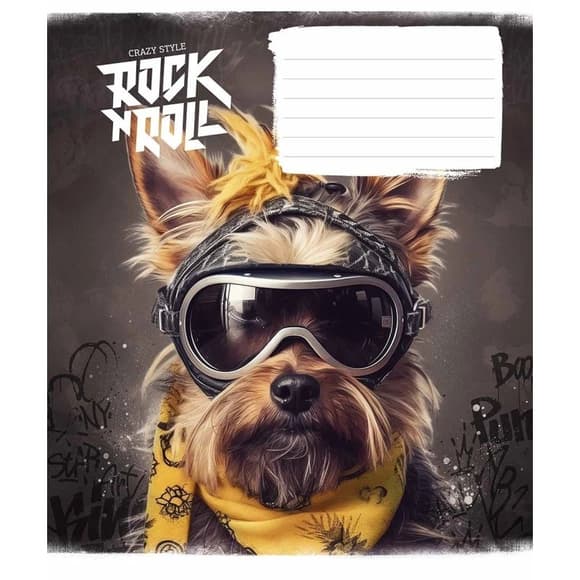 Зошит учнівський "Rock star" 012-3277L-4 в лінію, 12 аркушів 