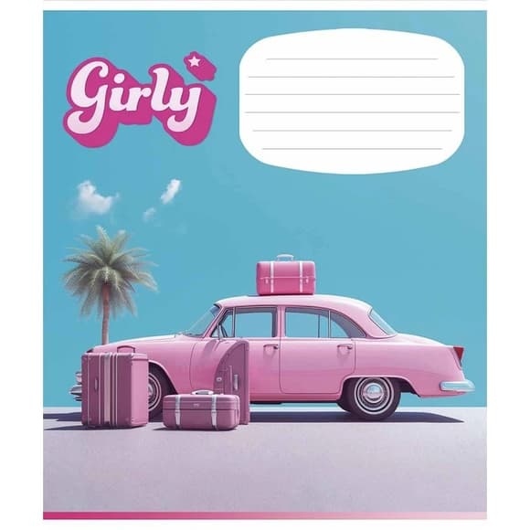 Зошит учнівський "Girly" Школяр 012-3330L-2 в лінію, 12 аркушів 