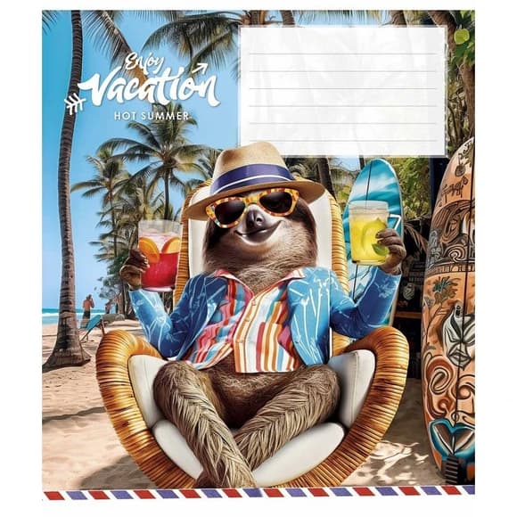 Зошит учнівський "Cool vacation" 018-3318L-4 в лінію, 18 аркушів 