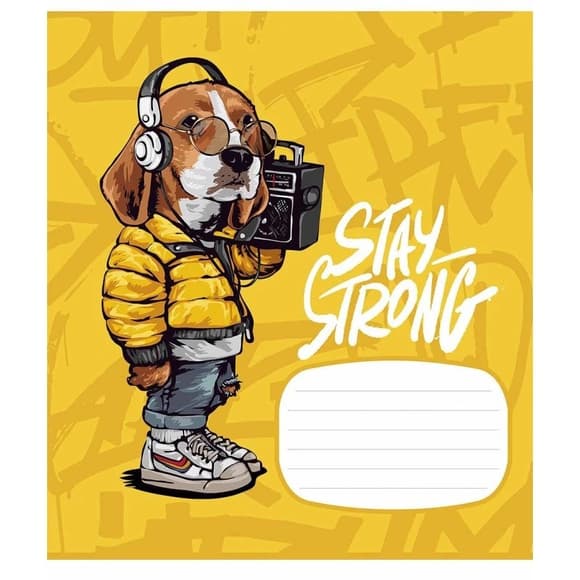 Зошит учнівський "Stay Strong" 018-3308L-3 в лінію, 18 аркушів 