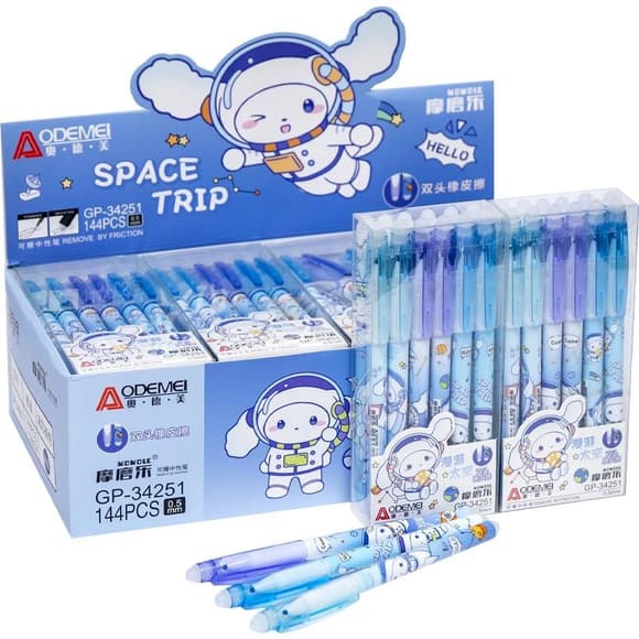 Ручка "Пише-Стирає" 34251 синя, в упаковці 12 штук 