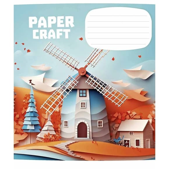 Зошит учнівський "Paper craft" 012-3354K-3 в клітинку, 12 аркушів