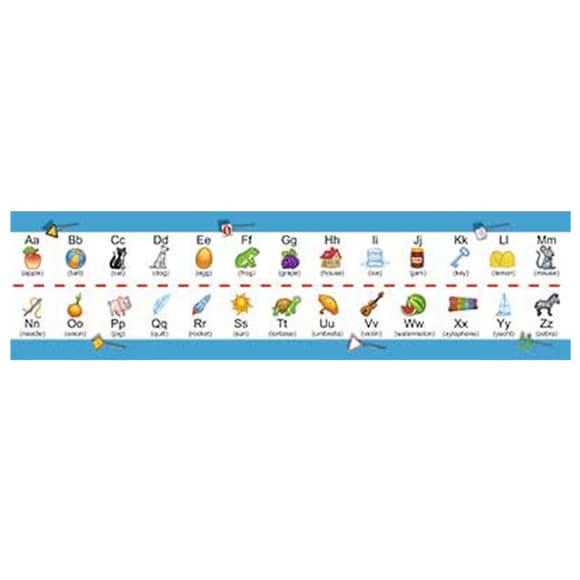 Картонная закладка-шпаргалка Английский алфавит 147921 для учеников 1-2 классов