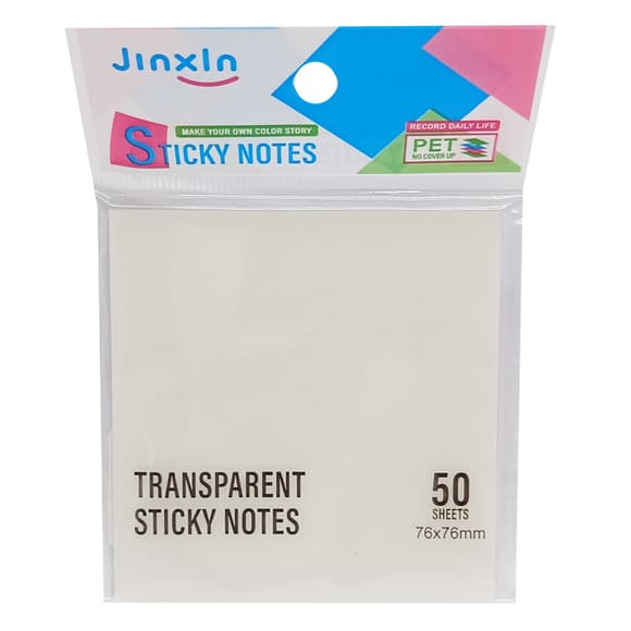 Стікери прозорі для нотаток Р71-1, 50 аркушів, 76 х 76 мм  