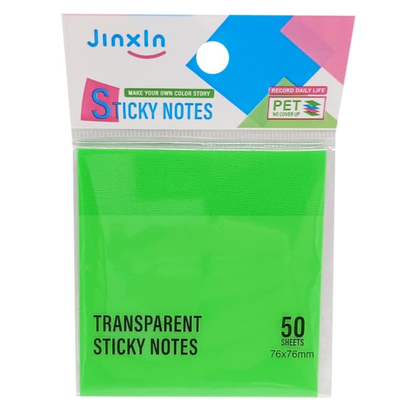 Стікери прозорі для нотаток Р71-1, 50 аркушів, 76 х 76 мм  