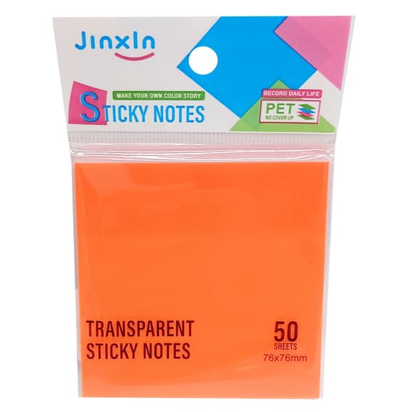 Стикеры прозрачные для заметок Р71-1, 50 листов, 76 х 76 мм