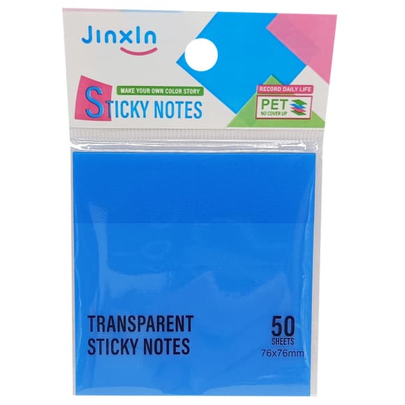 Стікери прозорі для нотаток Р71-1, 50 аркушів, 76 х 76 мм  