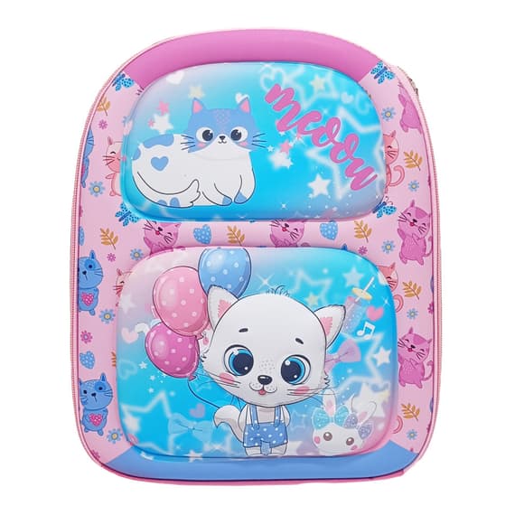 Рюкзак дитя чий "Meooow" N941(Pink) 1 відділення, застібка-блискавка