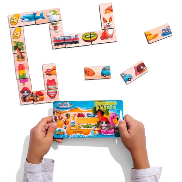 Деревянное домино "Половинки" (ПСД266) PSD266