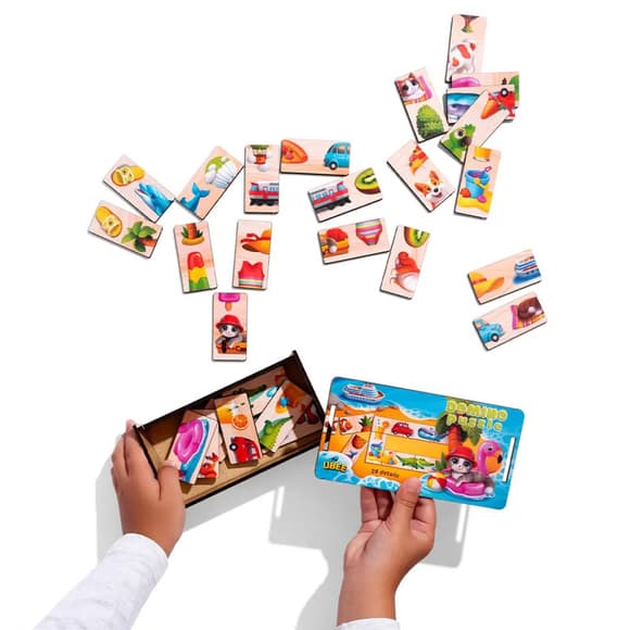 Деревянное домино "Половинки" (ПСД266) PSD266