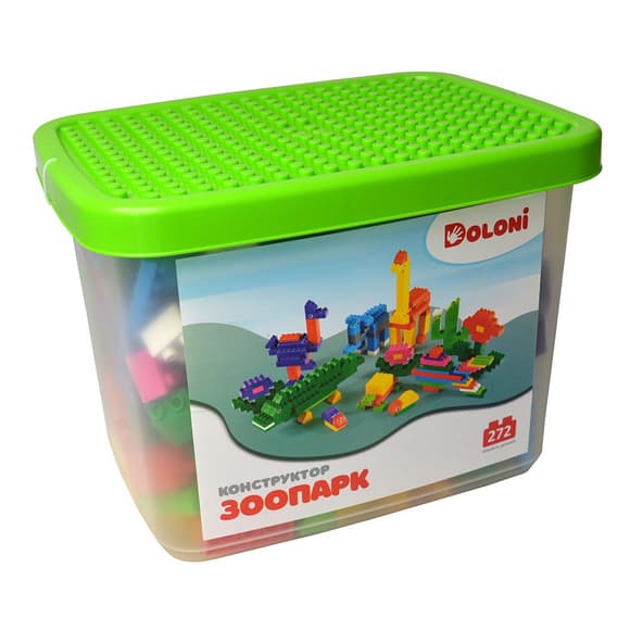 Конструктор "Зоопарк" 013888/40 в пластиковому боксі 272 деталі