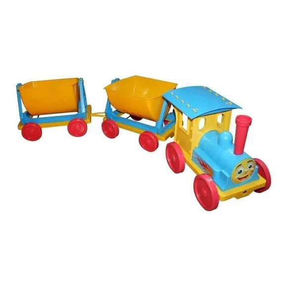 Пої зд-конструктор 013118/1 блакитний 2 прицепа