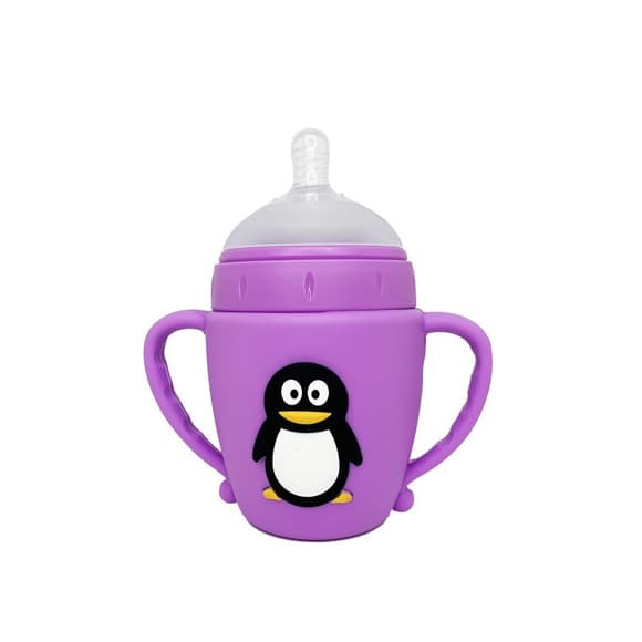 Пляшечка пластикова з ручками "Пінгвін" MGZ-0301, 180 мл 