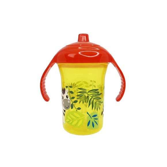 Бутылочка пластиковая с ручками "Зебра" MGZ-0323(Yellow) 250 мл