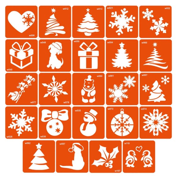 Набір трафаретів для біо-тату «W - зима» w-simple_24_1