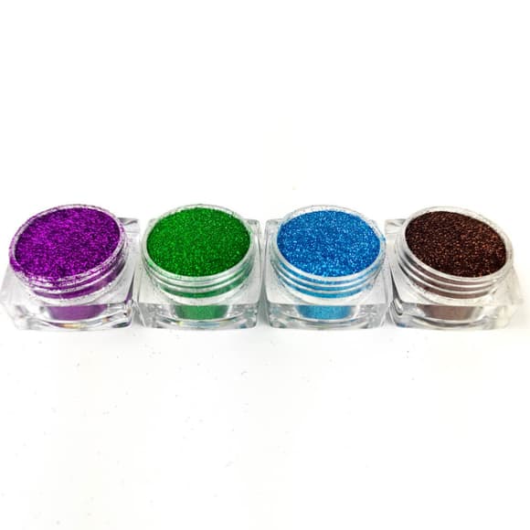 Набір гліттера для біо-тату «Базовий №3» glitter-set-4x-3, 4 кольори 