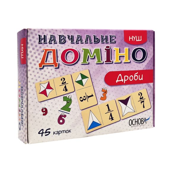 Обучающая настольная игра Домино Дроби НД017 дидактический материал