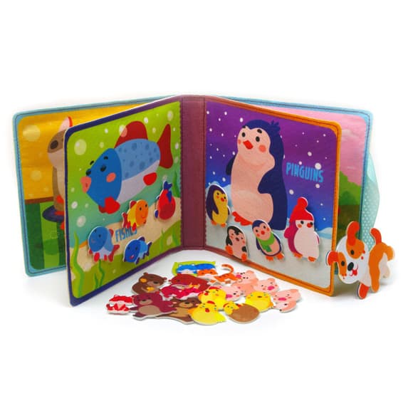 Развивающая фетровая книга для детей "Умный малыш" 823420, 25 липучек