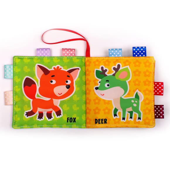 Развивающая  мягкая книга  "Песик Гав-Гав " 823451, 8 рисунков