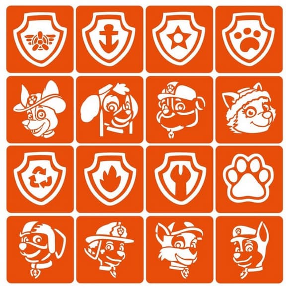 Набір трафаретів для біо-тату "Щенячий патруль" paw-patrol-16