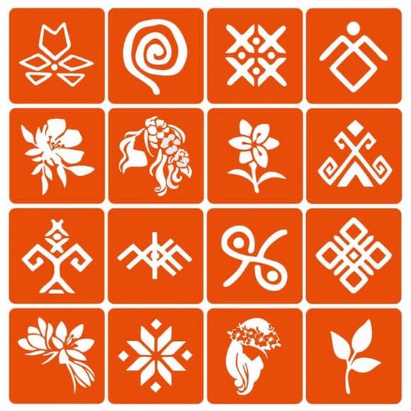 Набір трафаретів для біо-тату "Мавка" Mavka_simple-16