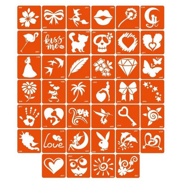 Набір для біо-тату "Popular mix #2 - гліттер" popular-mix-2-glitter