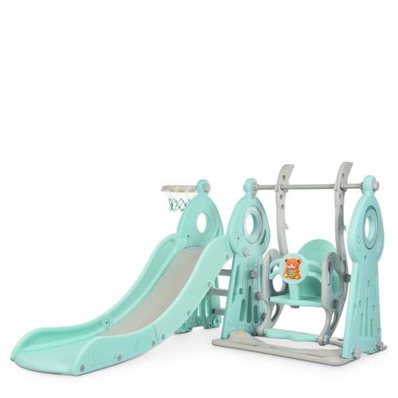 Дитяча гірка-гойдалка Bambi WM19011-5 з баскетбольним кільцем