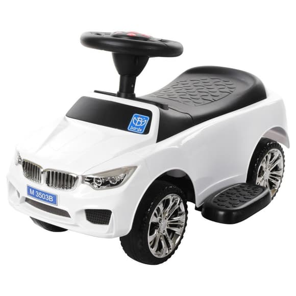 Дет ская каталка-толокар M 3503B-1 Белый, с родительской ручкой