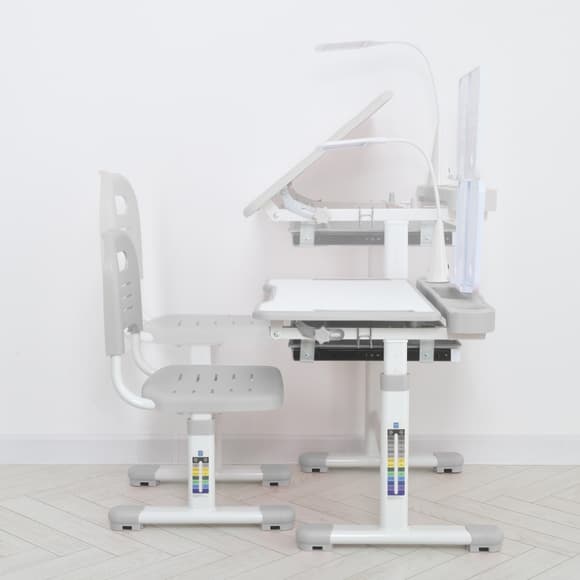 Парта M 5068-11 підставка для книги, лампа, сірий