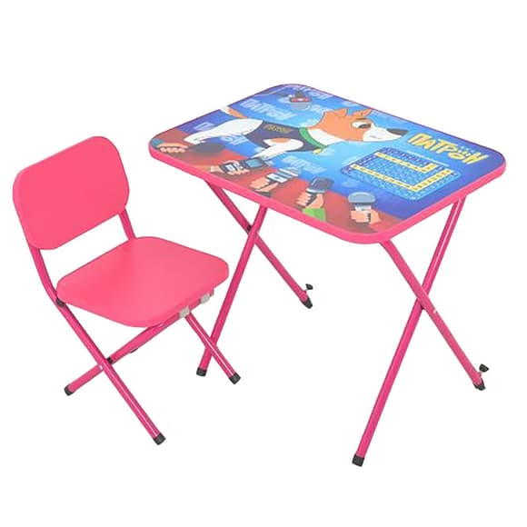 Столик со стульчиком M 5087-8 соба ка, малина