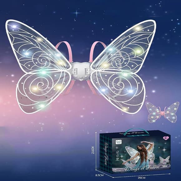 Карнавальные крылья "Бабочка" 840, 64-65 см, подвижные, 2 режима, музыка и свет